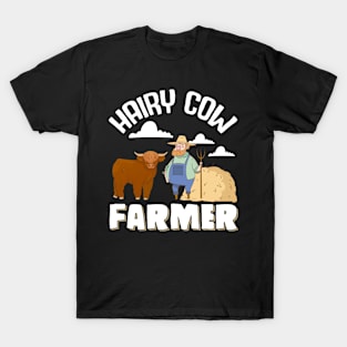 Highland Cow Highland Cattle Hairy Cow Farmer T-Shirt